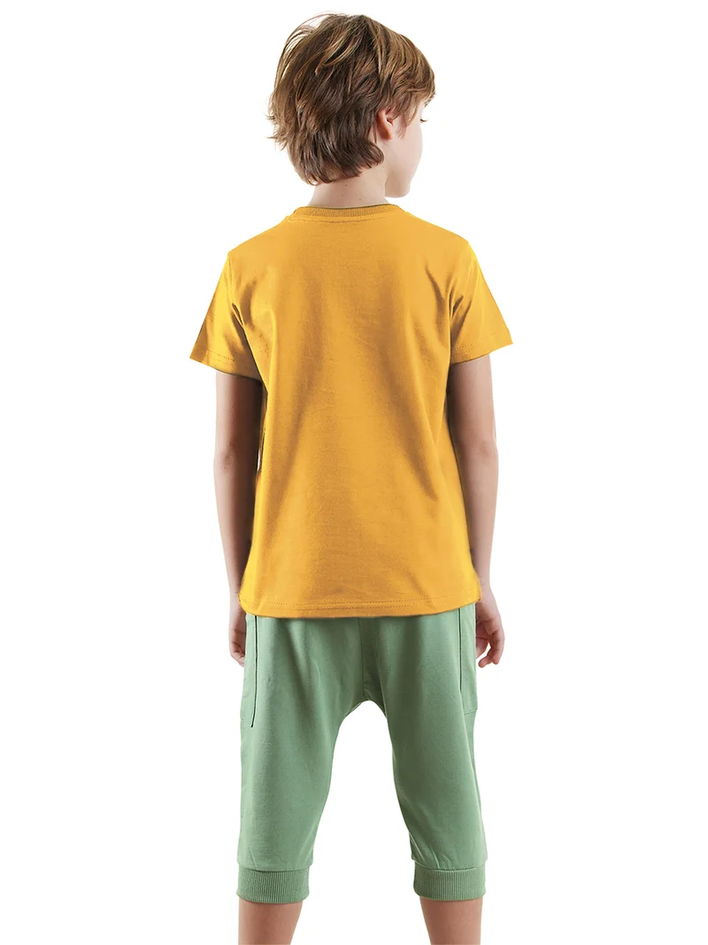 Denokids Skater Boy T-shirt&Capri Shorts Set